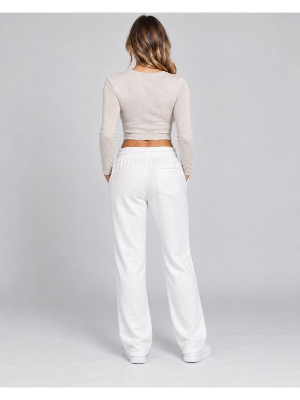 True Religion Womens Crystal Box White Sweatpants Size Medium - Picture 16 of 16